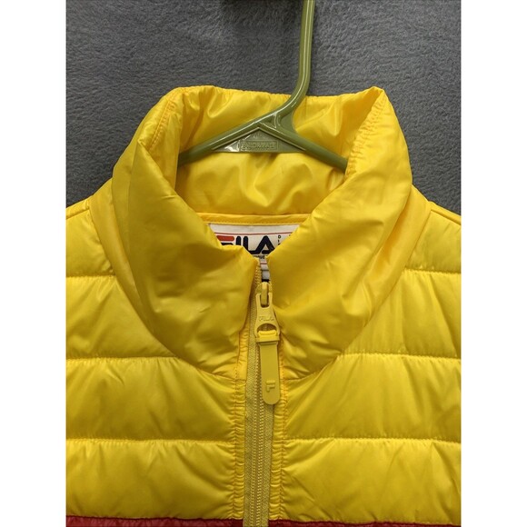 FILA 1911 Men Tri Vest Trek Pockets Multicolor Yellow Orange Blue Hip Hop Medium - Picture 14 of 16